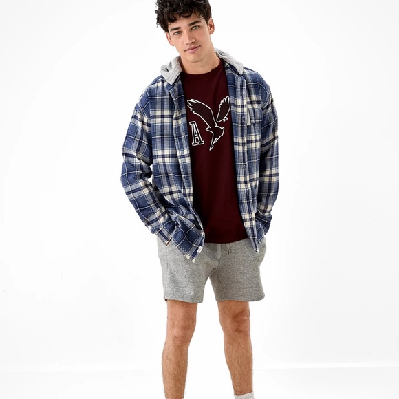 AE Super Soft Hooded Flannel Shirt. - Picture 5 of 5